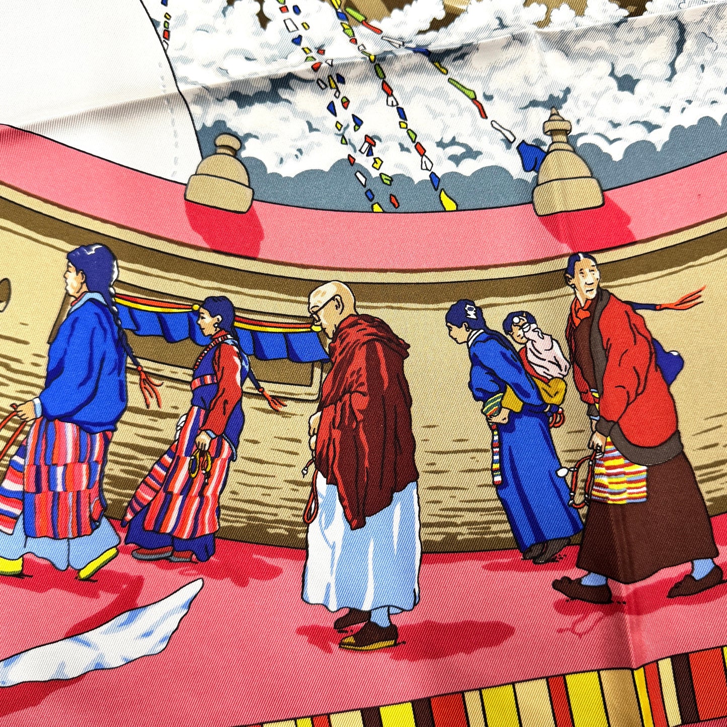 Hermès Carré 90 “Prières au Vent” Silk Scarf (Pre-Owned)
