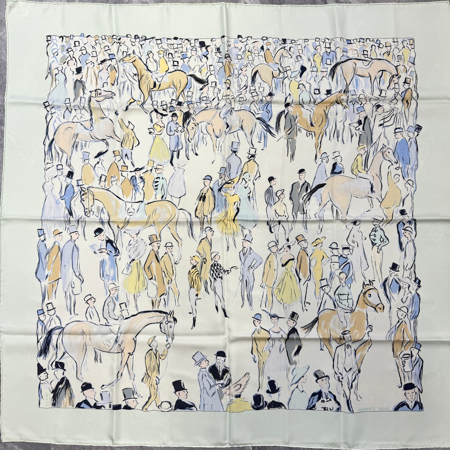 Hermès Scarf “Grandes Courses – Au Champ de Courses” (Pre-Owned)