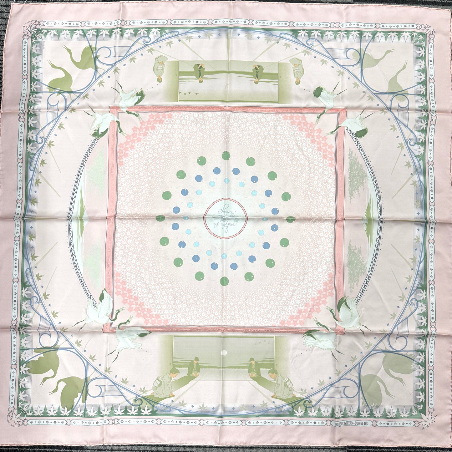 Hermès Le Carré “一期一会” Silk Scarf (Pre-Owned)