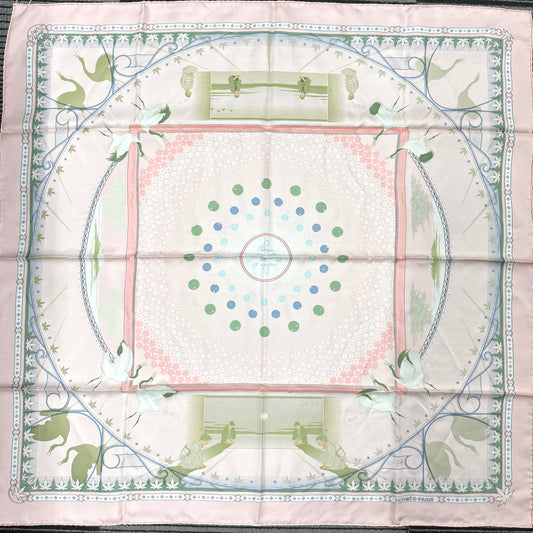 Hermès Le Carré “一期一会” Silk Scarf (Pre-Owned)