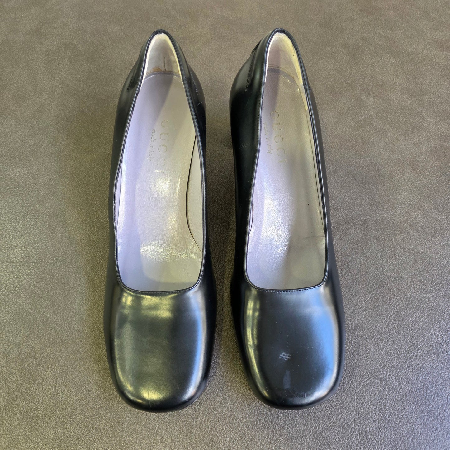GUCCI Mid-Heel Leather Pumps (Pre-Owned)