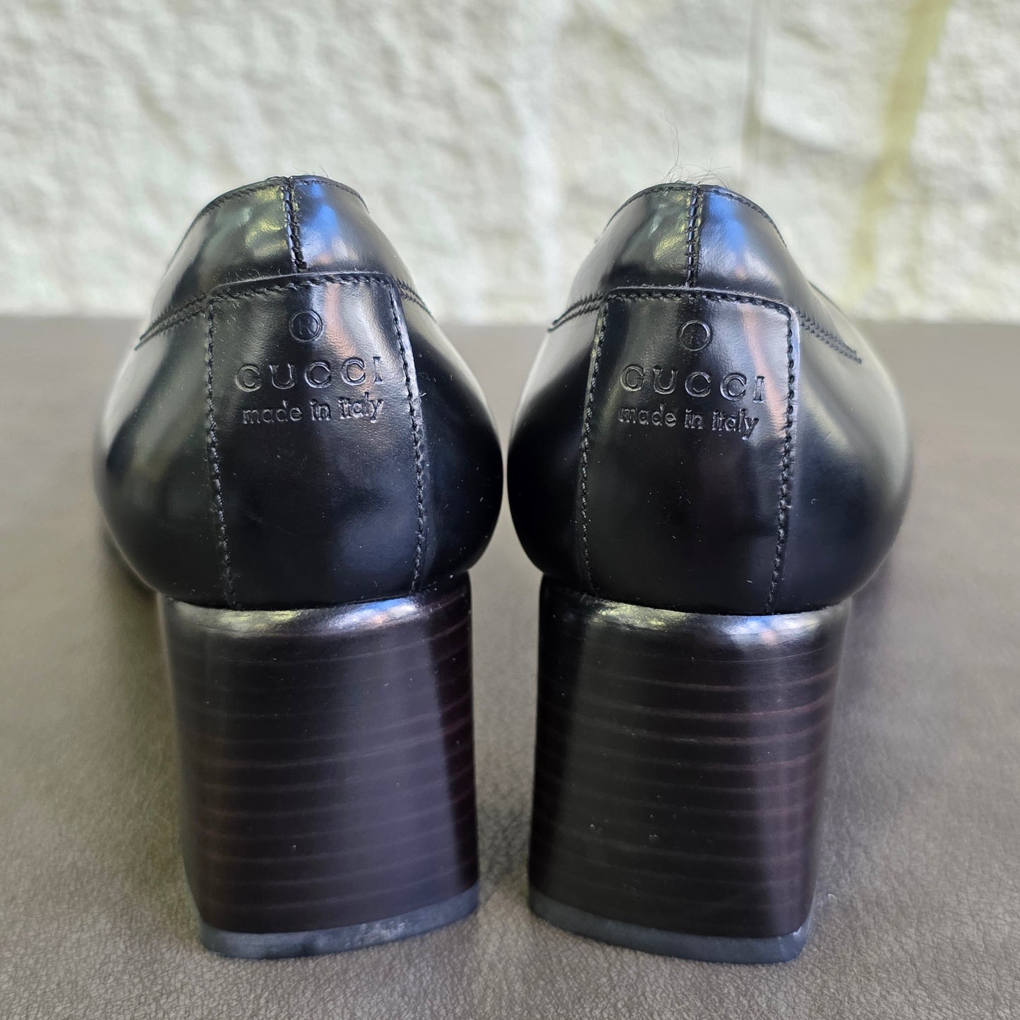 GUCCI Mid-Heel Leather Pumps (Pre-Owned)