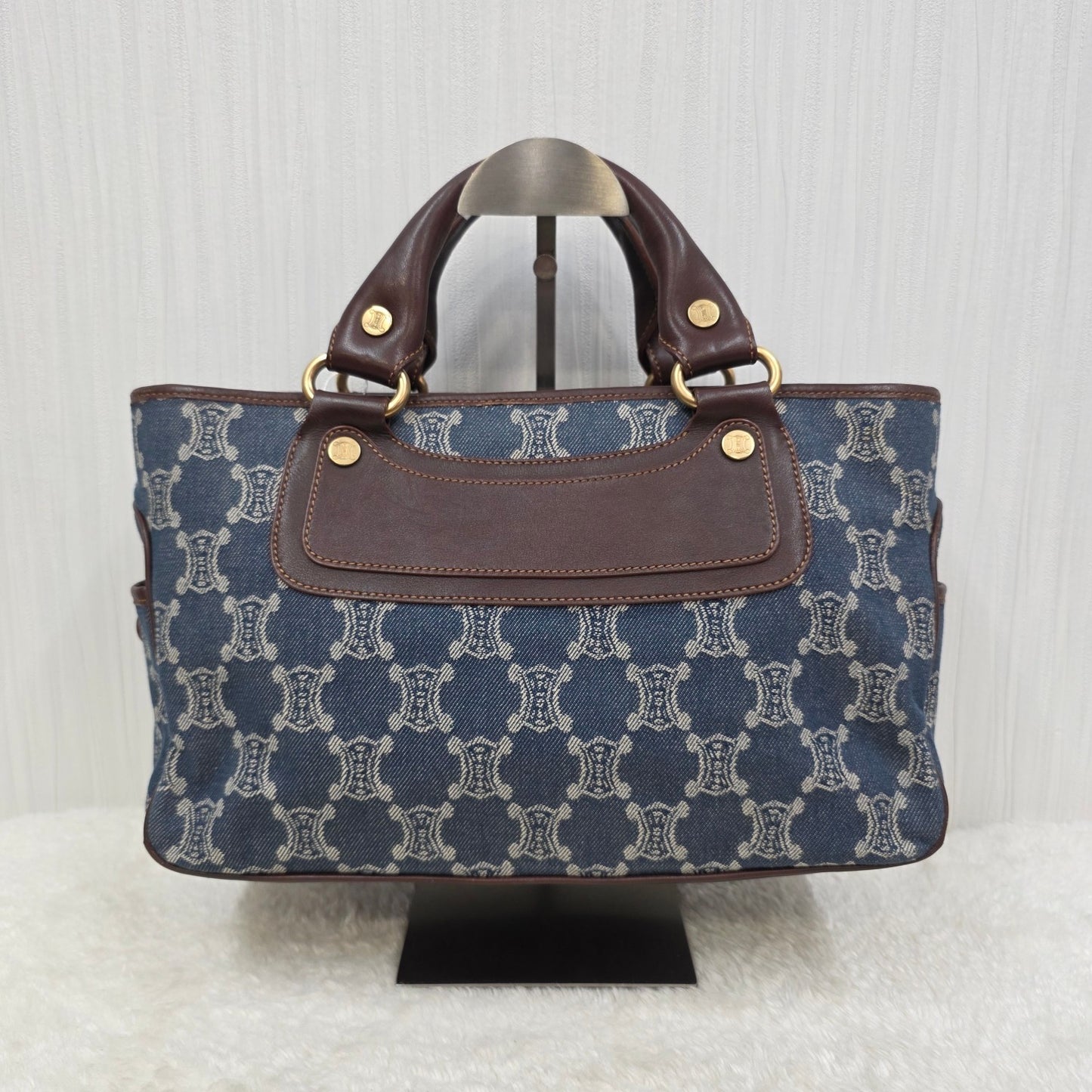 CELINE Triomphe Denim Handbag (Pre-Owned)