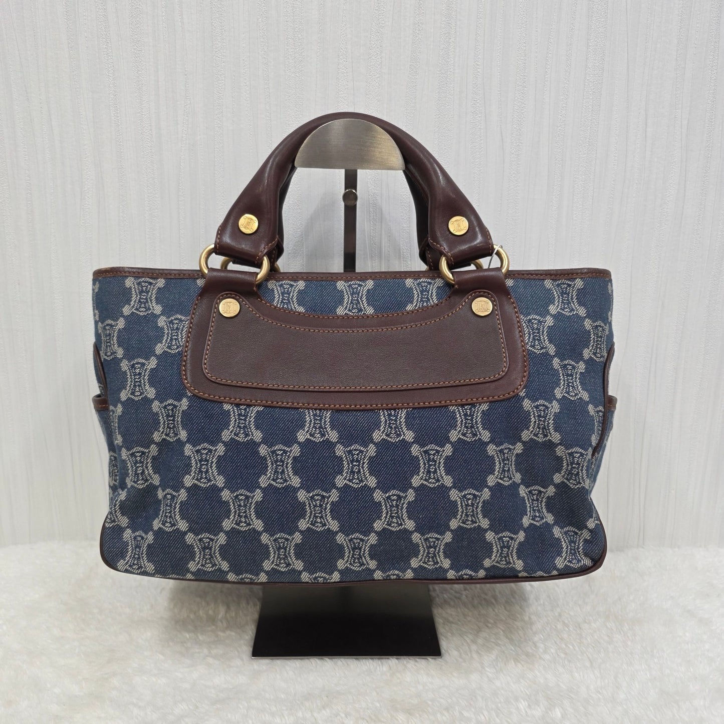 CELINE Triomphe Denim Handbag (Pre-Owned)