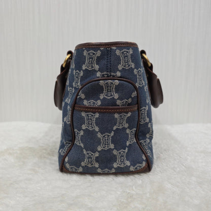 CELINE Triomphe Denim Handbag (Pre-Owned)
