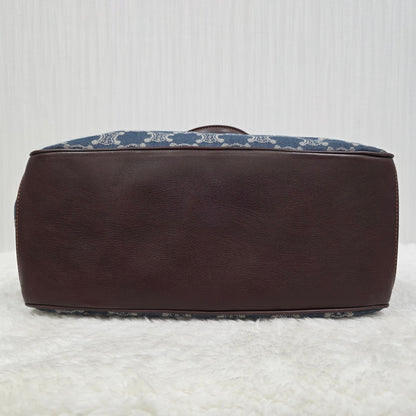 CELINE Triomphe Denim Handbag (Pre-Owned)