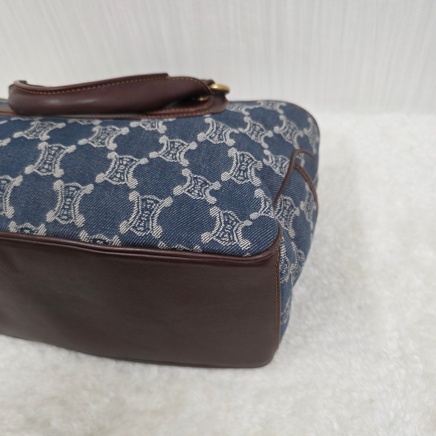 CELINE Triomphe Denim Handbag (Pre-Owned)
