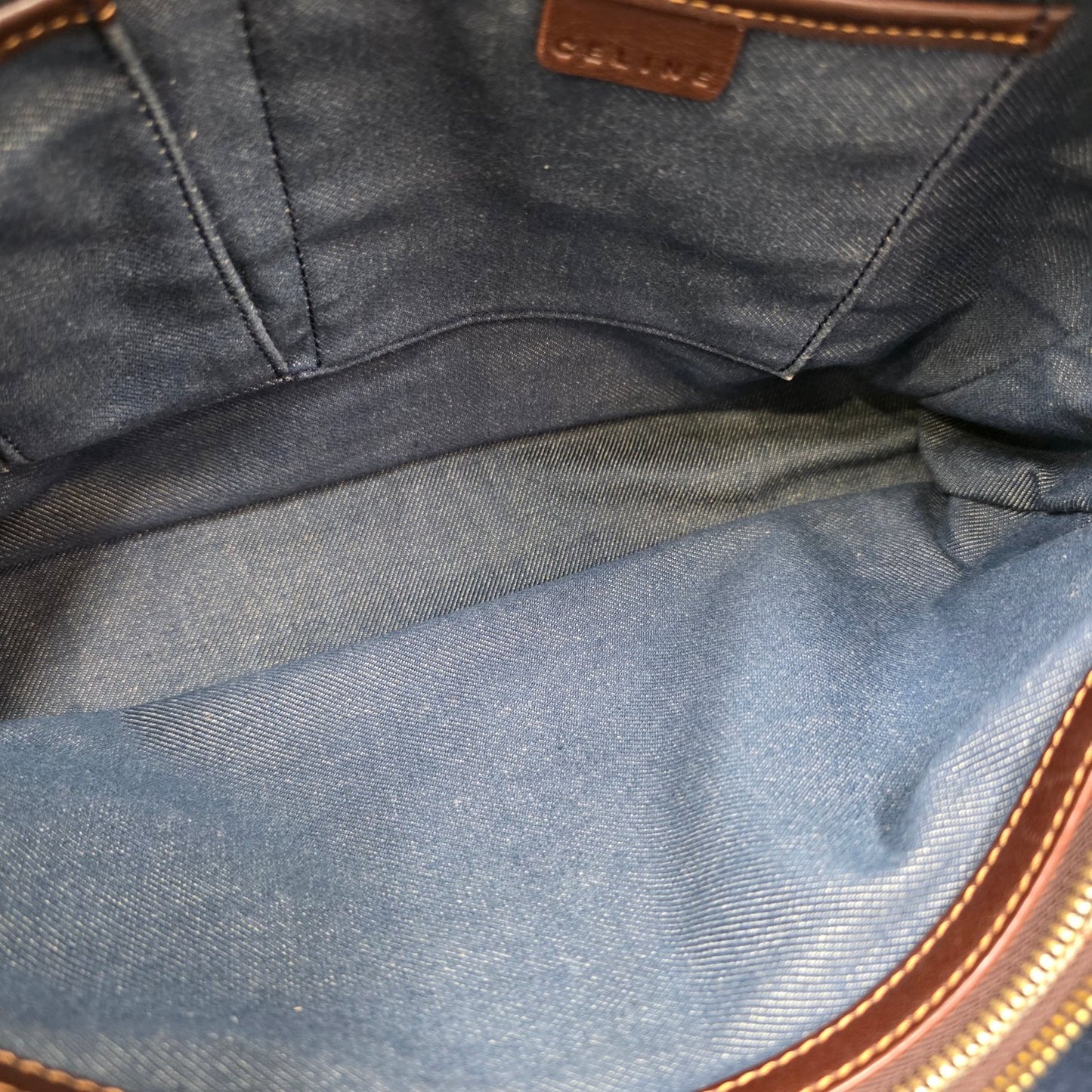 CELINE Triomphe Denim Handbag (Pre-Owned)
