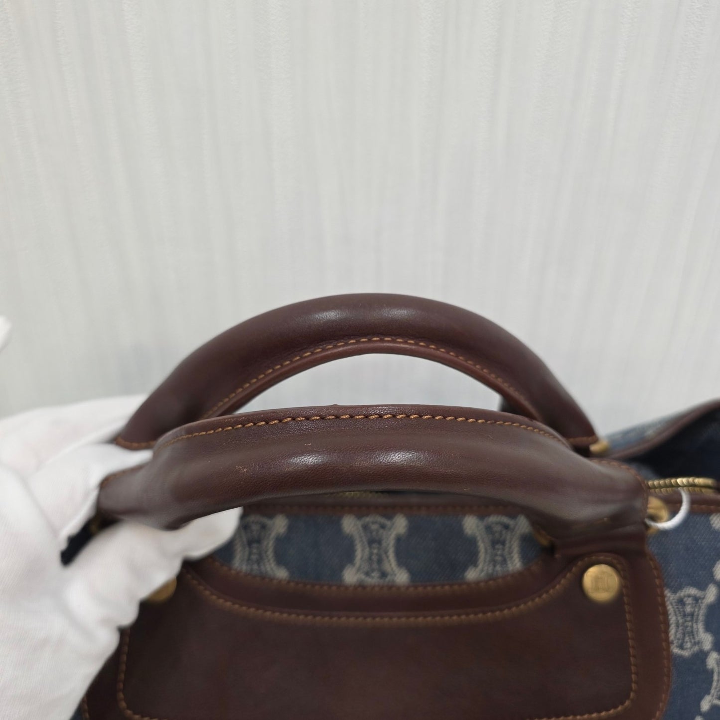 CELINE Triomphe Denim Handbag (Pre-Owned)