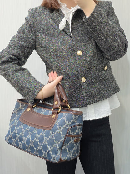 CELINE Triomphe Denim Handbag (Pre-Owned)