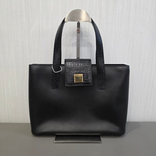 CELINE Croc-Embossed Leather Tote (Pre-owned)
