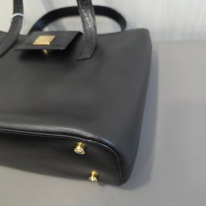 CELINE 鳄鱼纹压花皮革手提包（二手） 