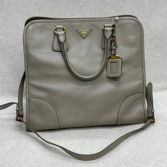 Prada Saffiano Leather Top Handle Shoulder Bag (Pre-Owned)