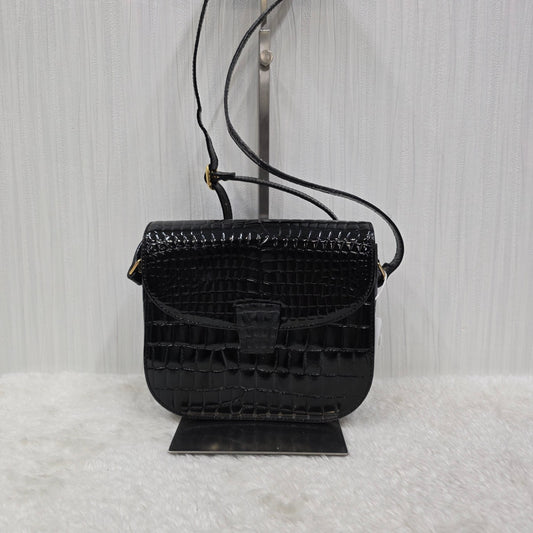 YSL Crocodile Embossed Shoulder Bag (Pre-Owned)