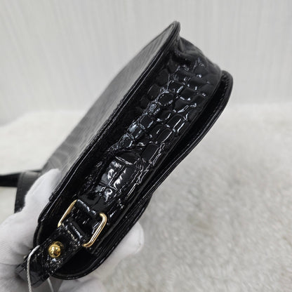 YSL Crocodile Embossed Shoulder Bag (Pre-Owned)