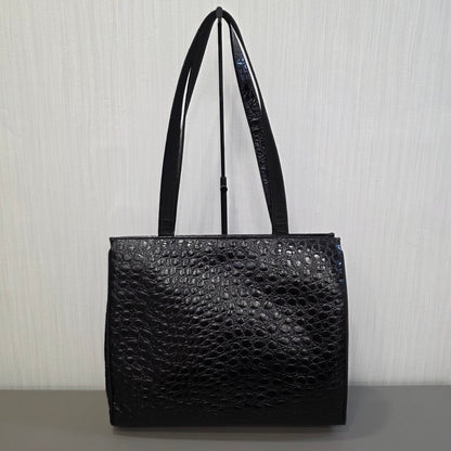 Salvatore Ferragamo Crocodile-Embossed Tote Shoulder Bag (Pre-Owned)