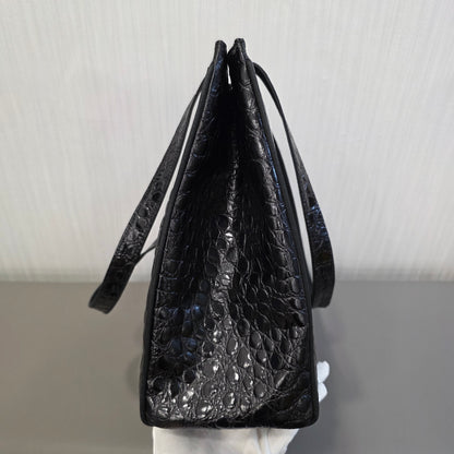 Salvatore Ferragamo Crocodile-Embossed Tote Shoulder Bag (Pre-Owned)