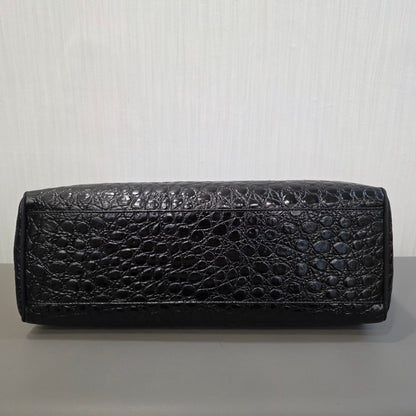 Salvatore Ferragamo Crocodile-Embossed Tote Shoulder Bag (Pre-Owned)