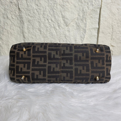 Fendi Zucca Canvas Top Handle Tote (Pre-owned)