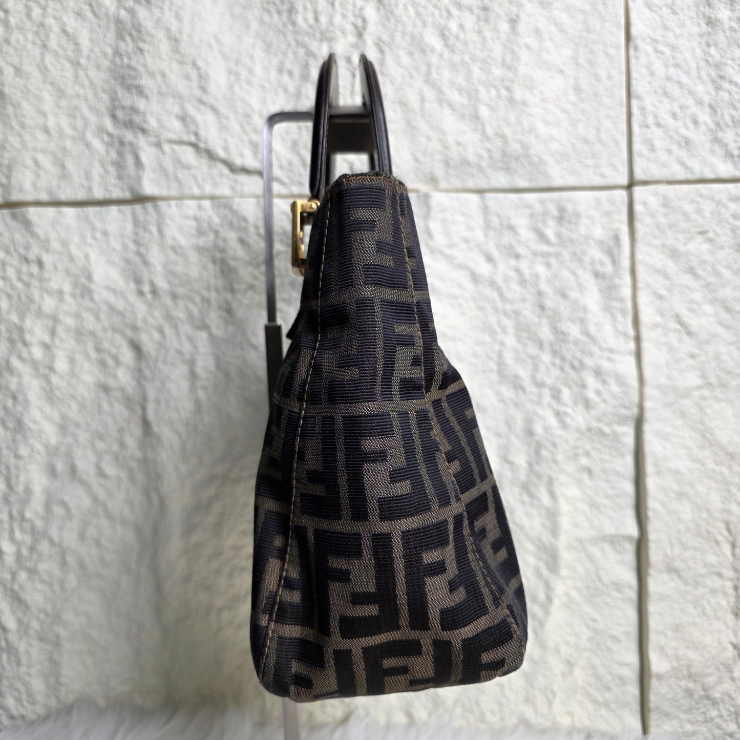 Fendi Zucca Canvas Top Handle Tote (Pre-owned)