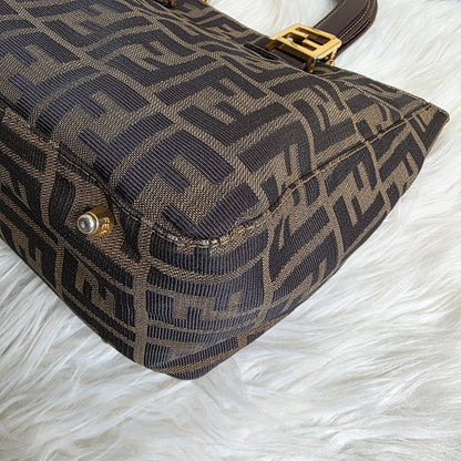 Fendi Zucca Canvas Top Handle Tote (Pre-owned)