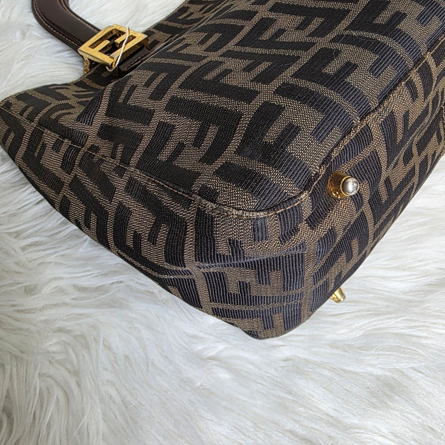 Fendi Zucca Canvas Top Handle Tote (Pre-owned)