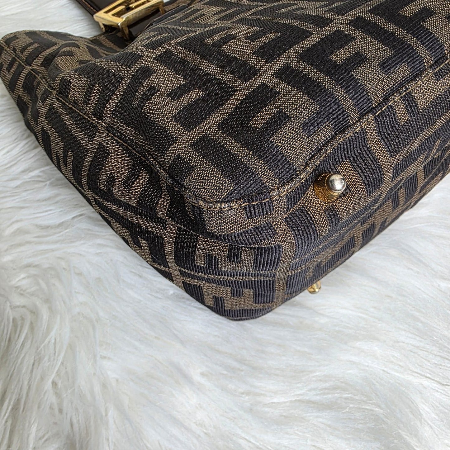 Fendi Zucca Canvas Top Handle Tote (Pre-owned)
