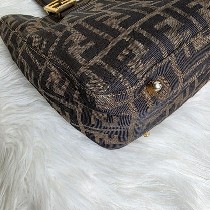 Fendi Zucca Canvas Top Handle Tote (Pre-owned)