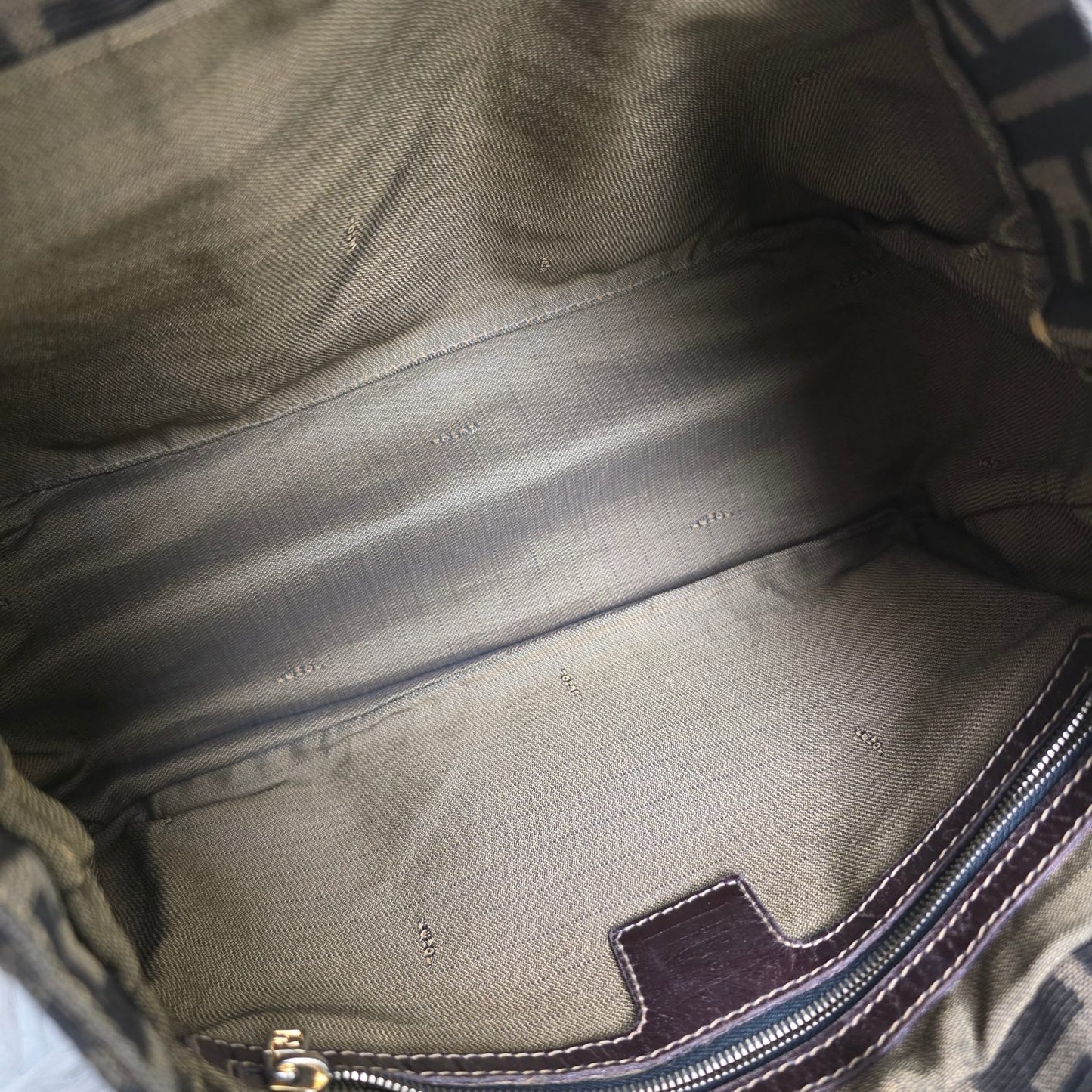 Fendi Zucca Canvas Top Handle Tote (Pre-owned)