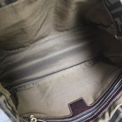Fendi Zucca Canvas Top Handle Tote (Pre-owned)