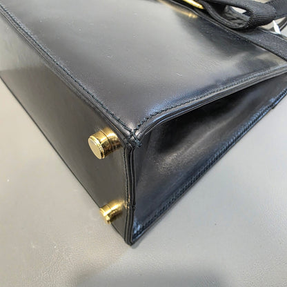 Salvatore Ferragamo Vara Bow Top Handle Bag Black (Pre-owned)