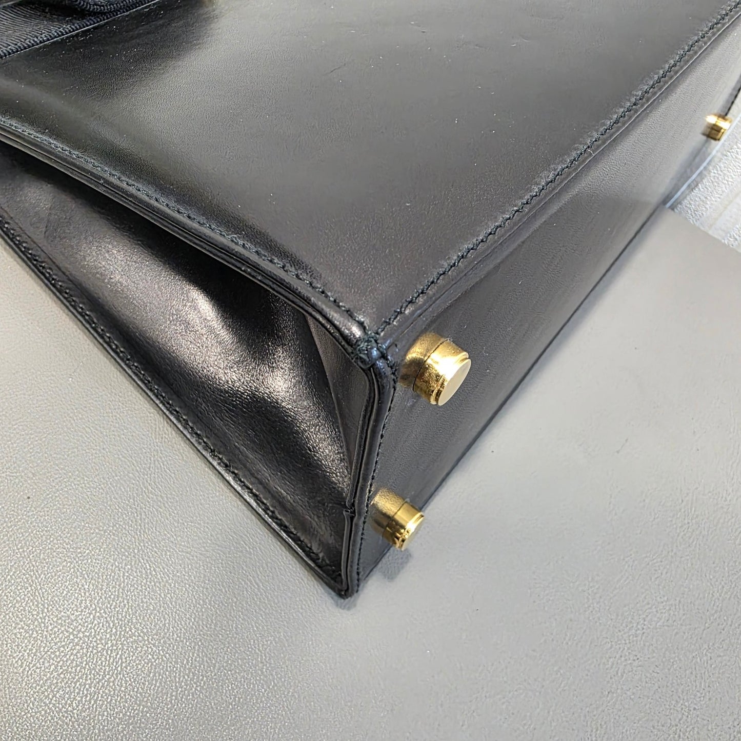Salvatore Ferragamo Vara Bow Top Handle Bag Black (Pre-owned)