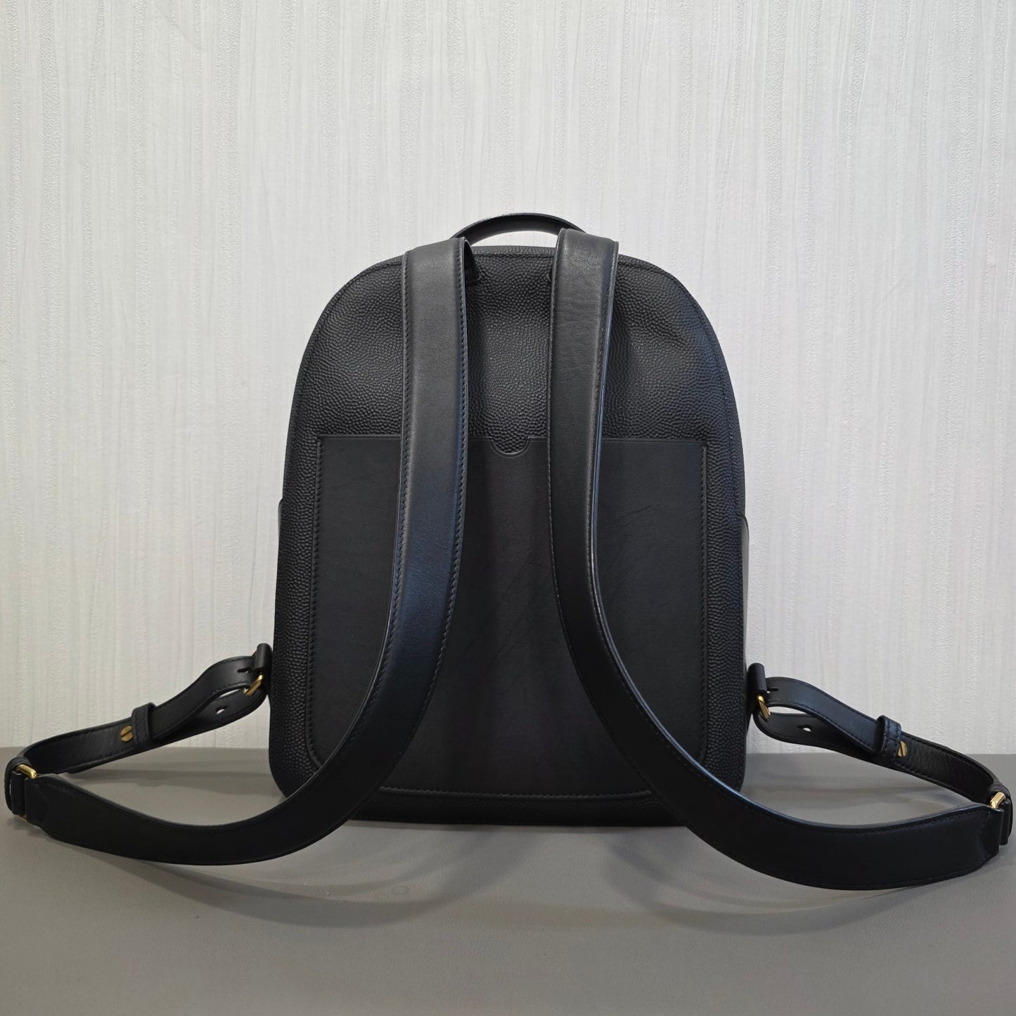 BALLY Grained Leather Backpack (Pre-owned)