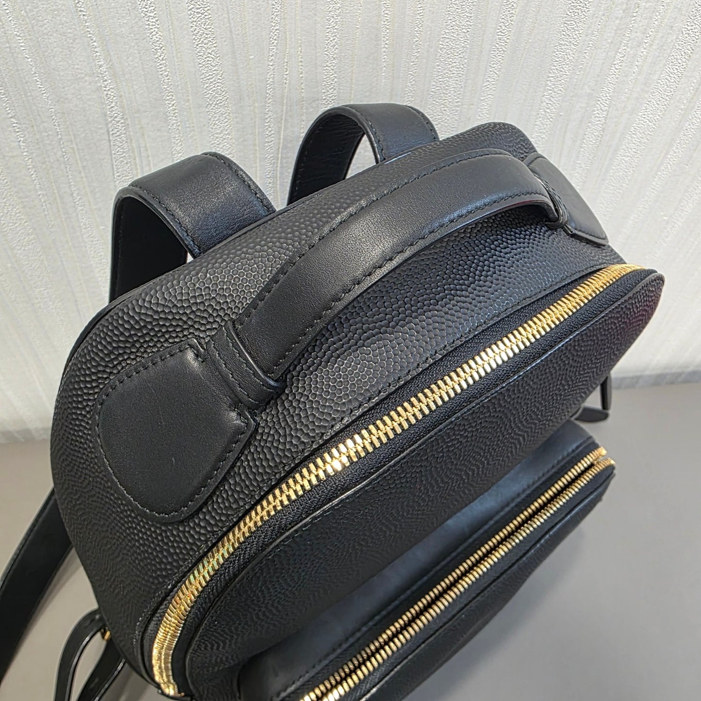 BALLY Grained Leather Backpack (Pre-owned)