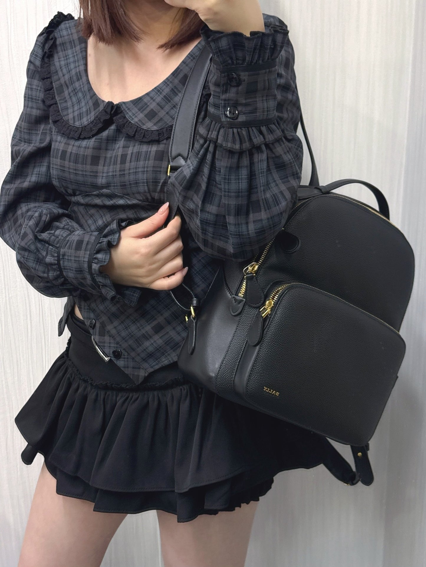 BALLY Grained Leather Backpack (Pre-owned)