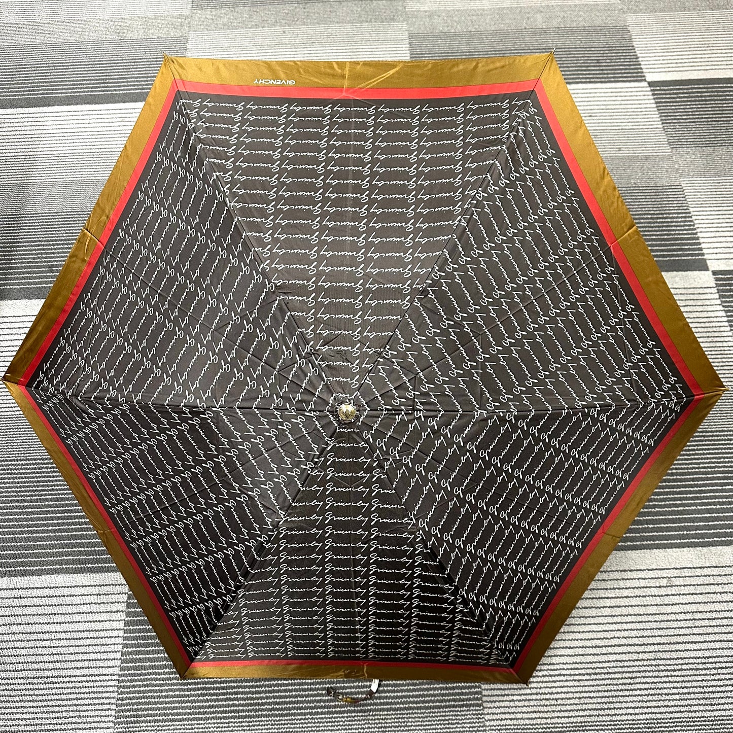 Givenchy Logo Folding Umbrella with Case (Pre-Owned)