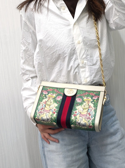 GUCCI GG Supreme Tian Yuko Higuchi Collaboration Shoulder Bag (Pre-Owned)