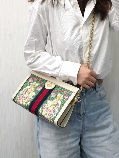 GUCCI GG Supreme Tian Yuko Higuchi Collaboration Shoulder Bag (Pre-Owned)