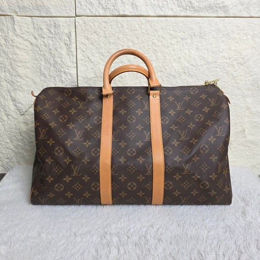 Louis Vuitton Keepall 45 Monogram Canvas Travel Bag (Pre-Owned)
