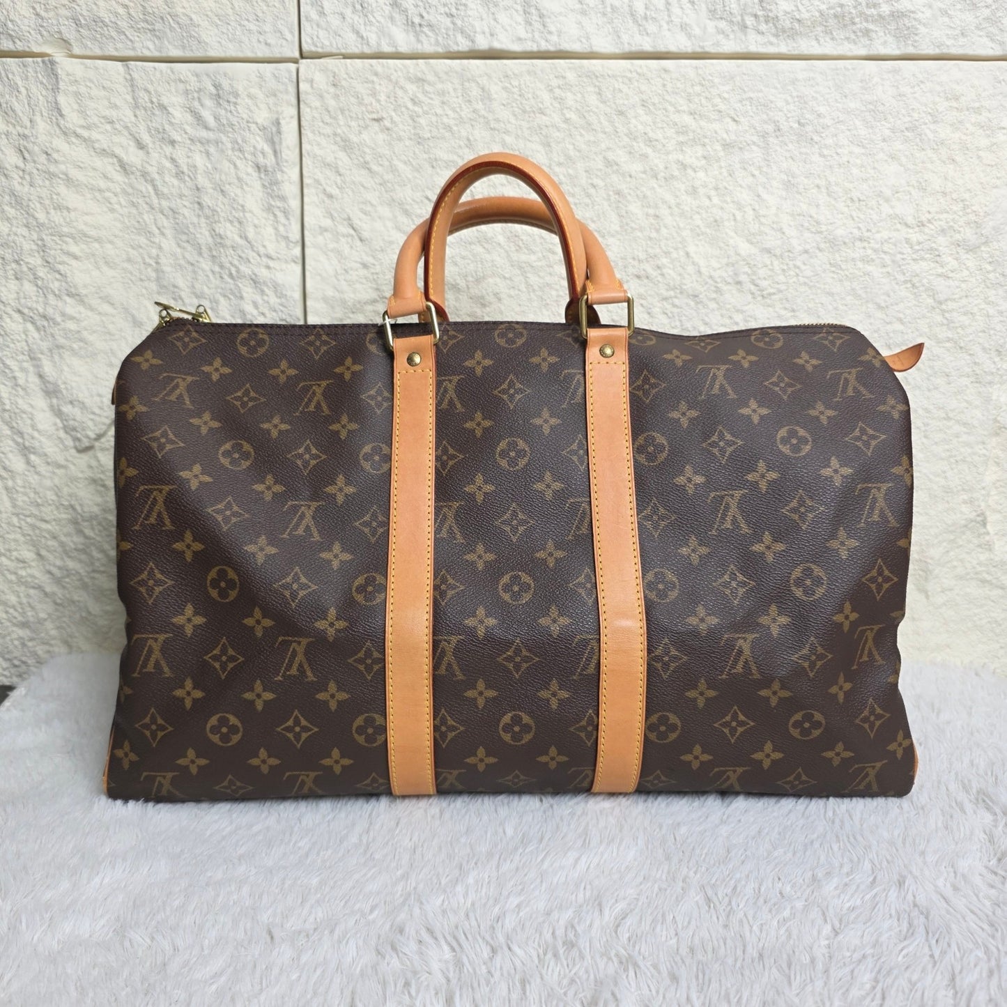 Louis Vuitton Keepall 45 Monogram Canvas Travel Bag (Pre-Owned)