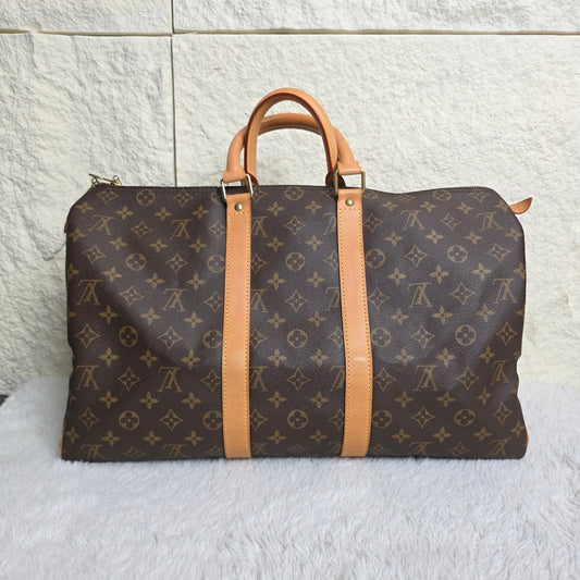 Louis Vuitton Keepall 45 Monogram Canvas Travel Bag (Pre-Owned)
