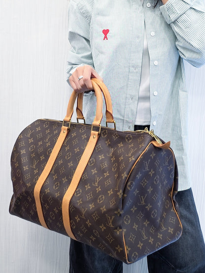 Louis Vuitton Keepall 45 Monogram Canvas Travel Bag (Pre-Owned)