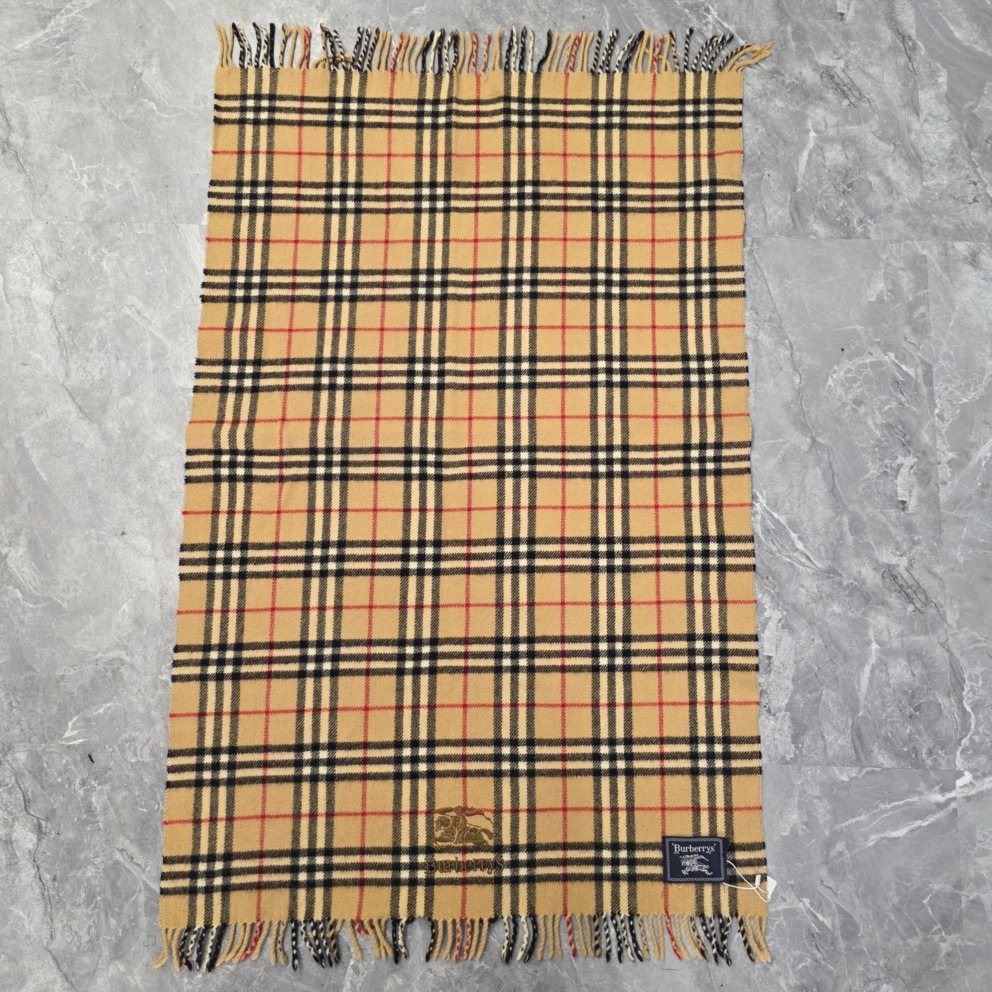 Burberry 经典 Nova 格纹羊毛围巾（二手） 