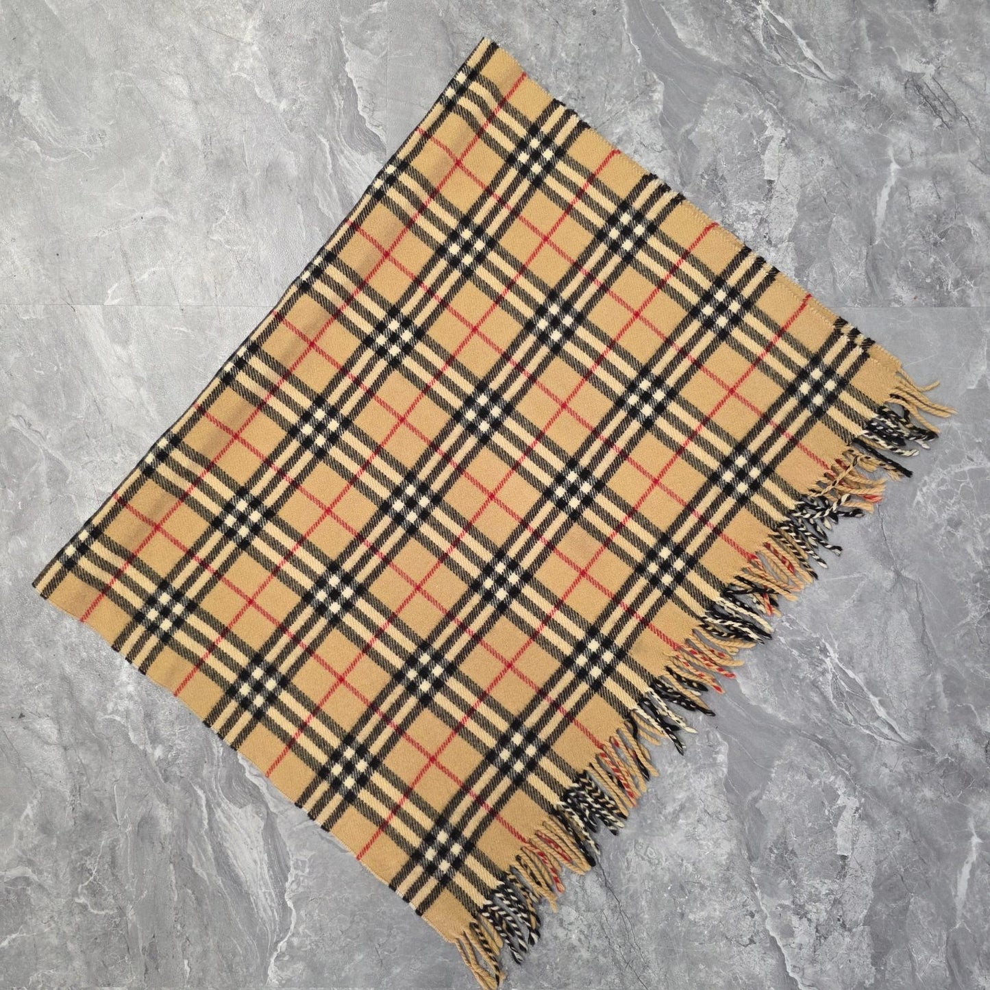 Burberry 经典 Nova 格纹羊毛围巾（二手） 