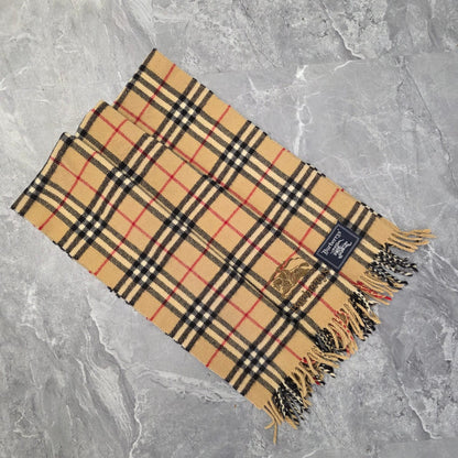 Burberry 经典 Nova 格纹羊毛围巾（二手） 
