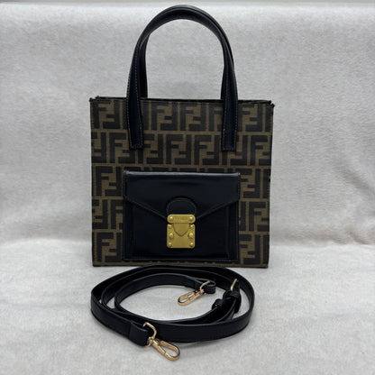 FENDI Zucca FF Canvas Mini Tote Crossbody Briefcase (Pre-Owned)