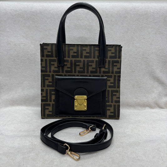 FENDI Zucca FF Canvas Mini Tote Crossbody Briefcase (Pre-Owned)