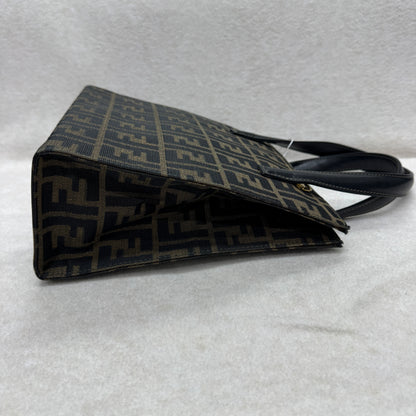 FENDI Zucca FF Canvas Mini Tote Crossbody Briefcase (Pre-Owned)