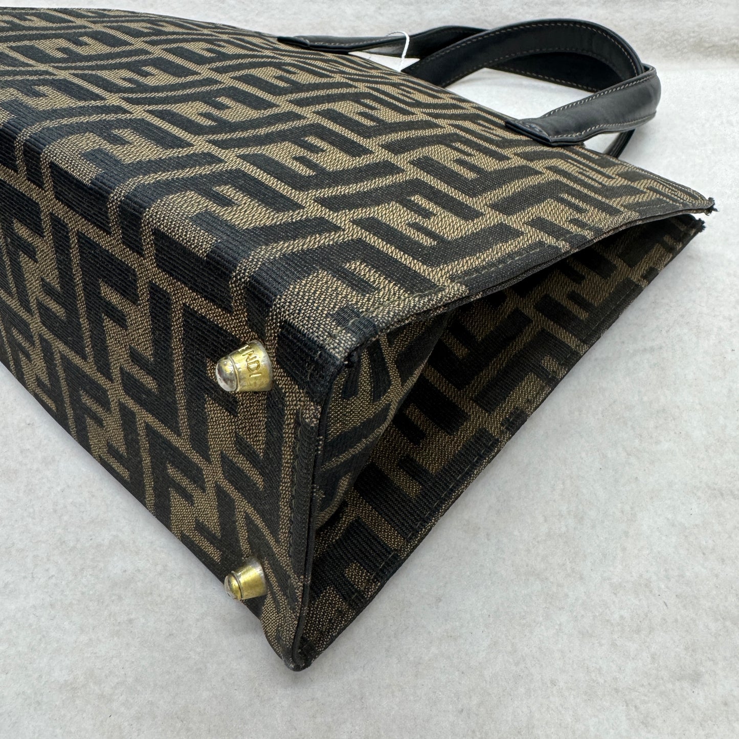 FENDI Zucca FF Canvas Mini Tote Crossbody Briefcase (Pre-Owned)
