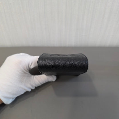 CHANEL Caviar Leather Mini Card Holder Pouch Black (Pre-Owned)